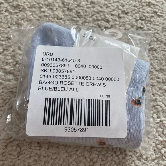 BAGGU Rosette Crew Sock NWT - Picture 4 of 5